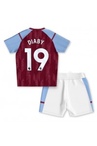 Fotbalové Dres Aston Villa Moussa Diaby #19 Dětské Domácí Oblečení 2023-24 Krátký Rukáv (+ trenýrky)